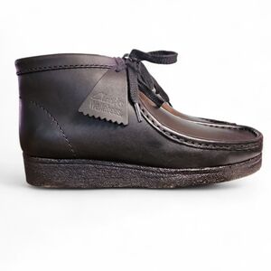New Clarks Originals Black Leather Wallabee Chukka Boot Mens Size 7 Women Size 9